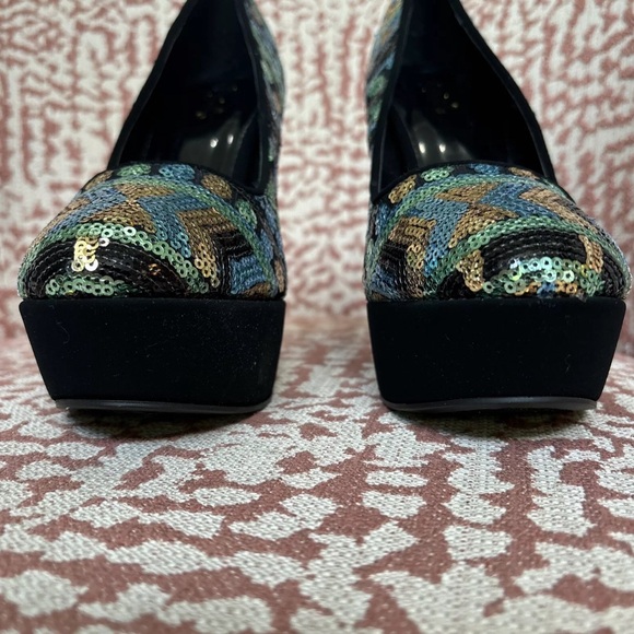 Multi-color Sequin Heels - Picture 5 of 8